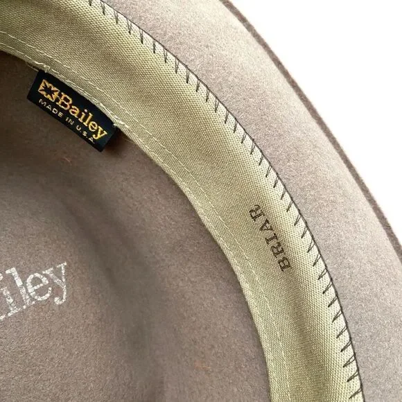 Bailey Briar Wool Fedora Hat with Taupe Brown Band